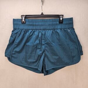 DSG WOMEN'S LARGE SHINE BLUE RUNNING SHORTS